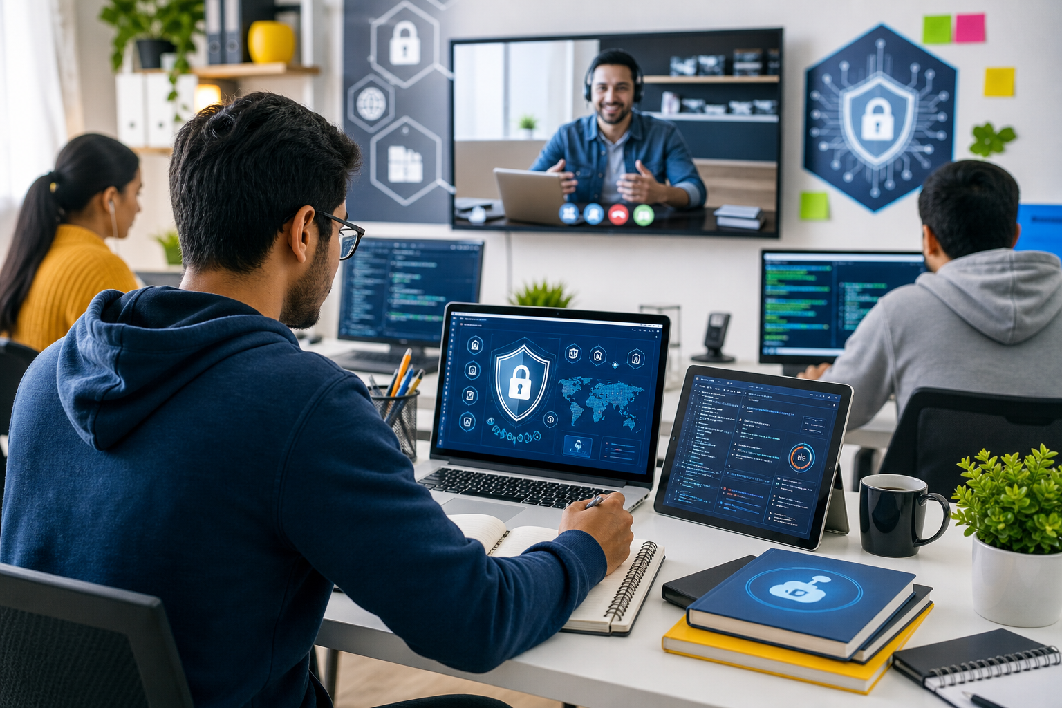 Cybersecurity learners preparing for CEH official exam concepts